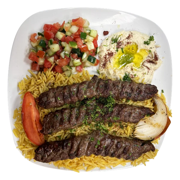 #7 Beef Kufta Kabab Plate